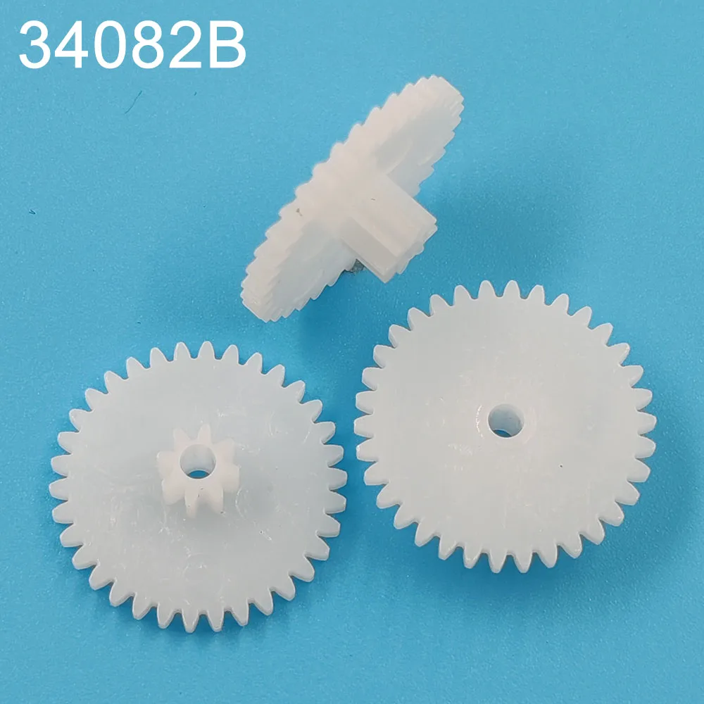 34082B 0.5M Plastic Spur Gear OD 18mm 34 Teeth + 8 Teeth 2mm Loose Fiting DIY Model Steampunk Gears 10pcs/lot