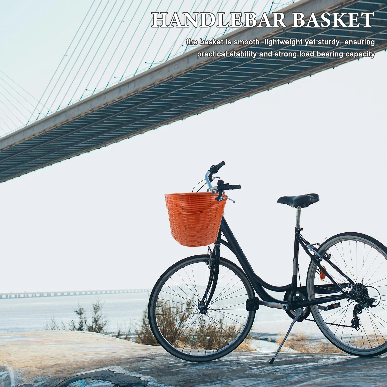 

1Set Bike Basket Front Vintage Style Handlebar Bicycle Basket for Grocery Shopping Touring Ride Universal Fit for Men