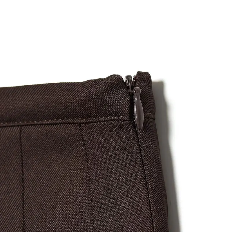 NLZGMSJ 2026 春秋 レディース ワイドプリーツ ミディスカート パーティー ロングスカート ファッション レディース ハイストリート カジュアルスカート