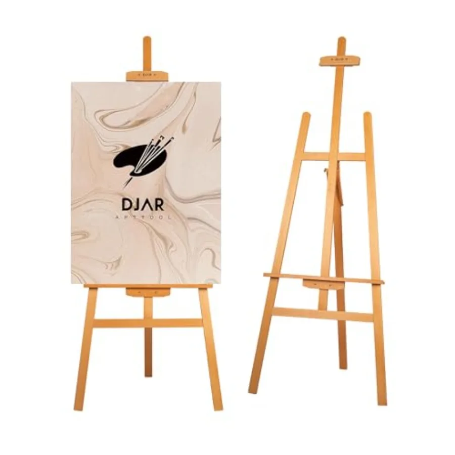 

Beechwood A-Frame Easel for Painting Hold Canvas up to 41.7'' Floor Easel Stand for Adults Beginner