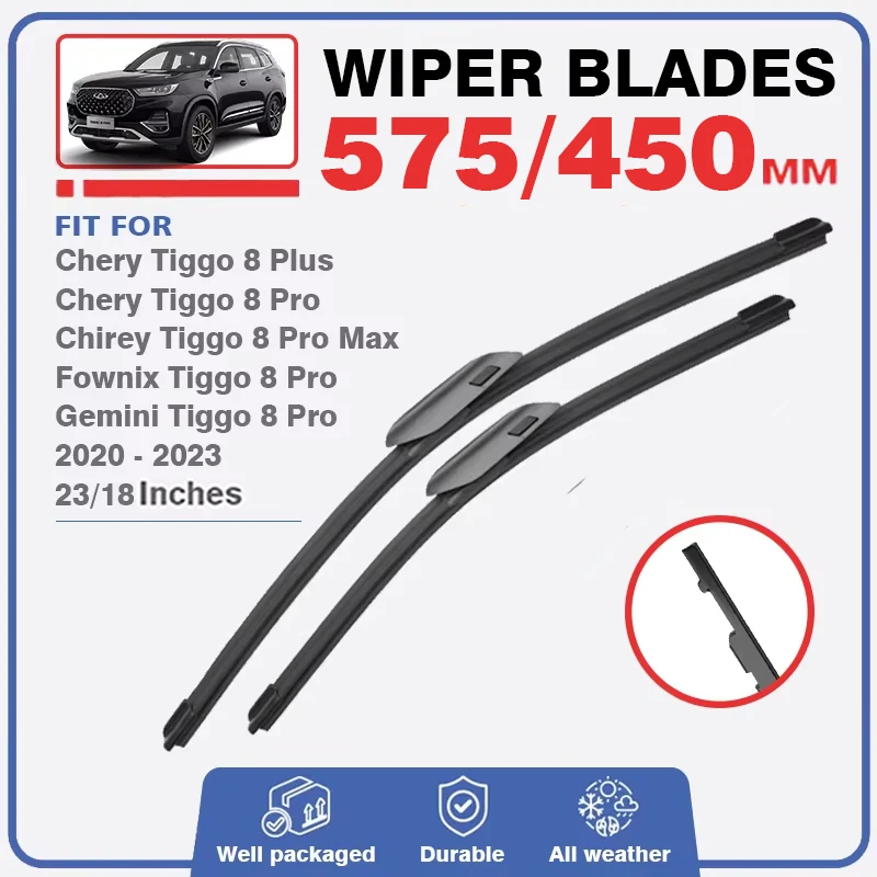 Front Rear Window Wiper Blades For Chery Tiggo 8 Plus Pro Max 2020 2021 2022 2023 Chirey Skytour Fownix Car Accessories Silicone