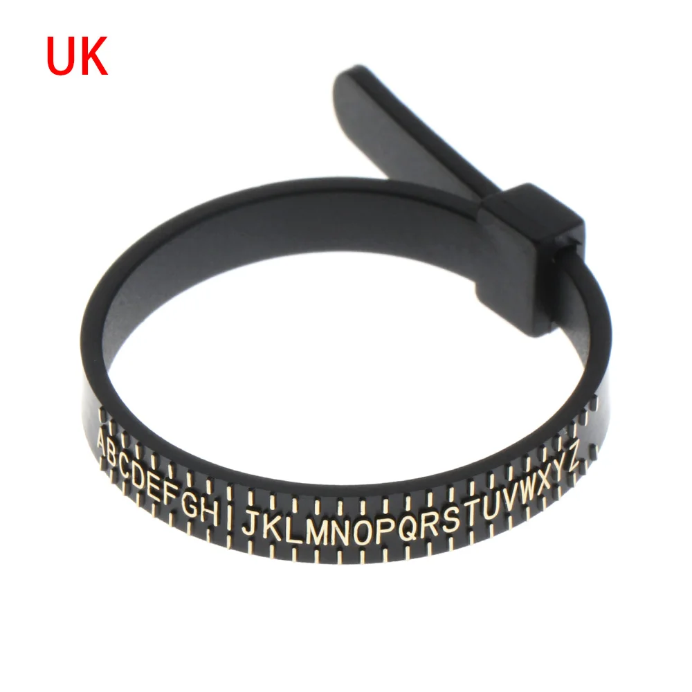 Fashion UK/US/EU/JP White/Black Sizes A-Z Genuine Tester Wedding Ring Band Ring Sizer Measure Finger Gauge
