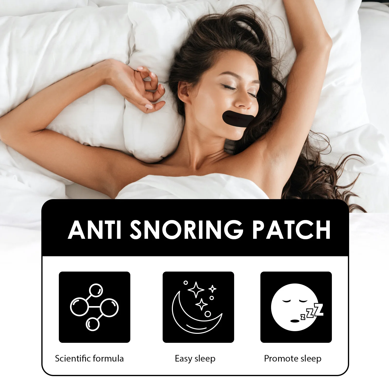 Patch anti-sicing de ories antarctique, bande orthèse buccale portable, améliore le sommeil, favorise une meilleure ories