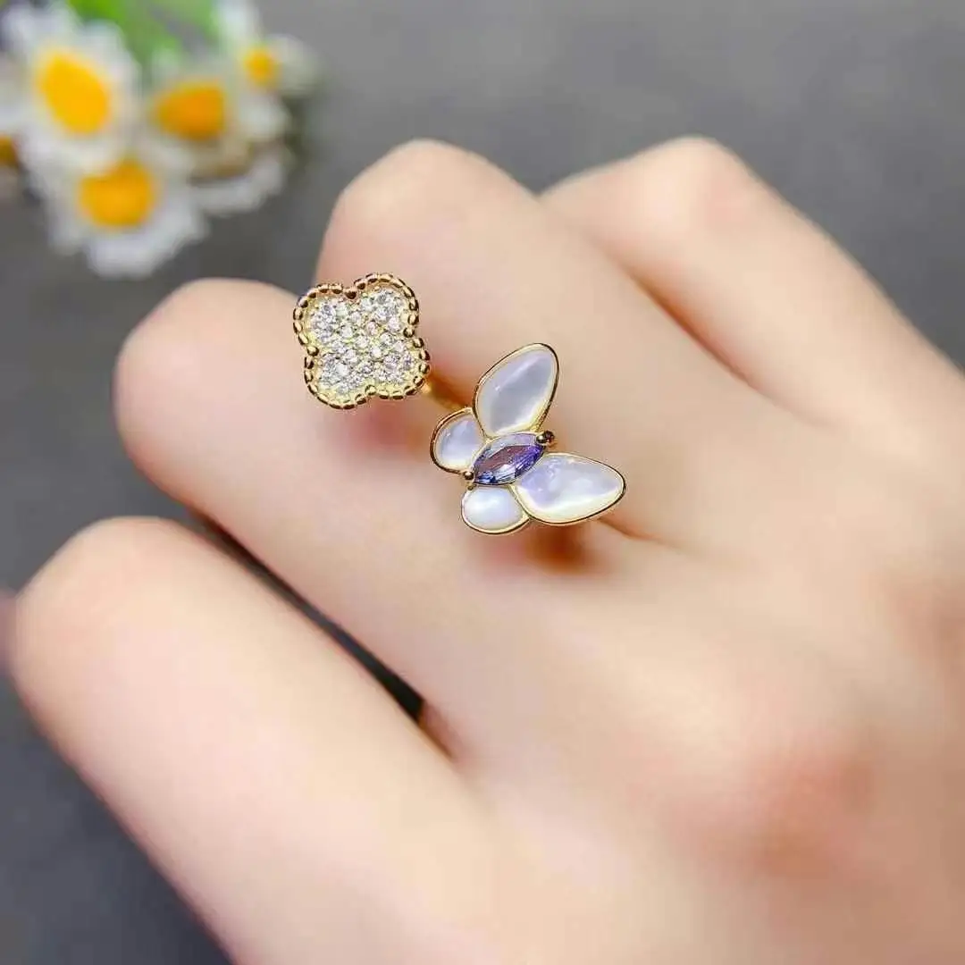 

The Best Gift for Anniversary 100% Real Natural Tanzanite Ring 925 Sterling Silver Delicate Women Ring Fine Jewelry