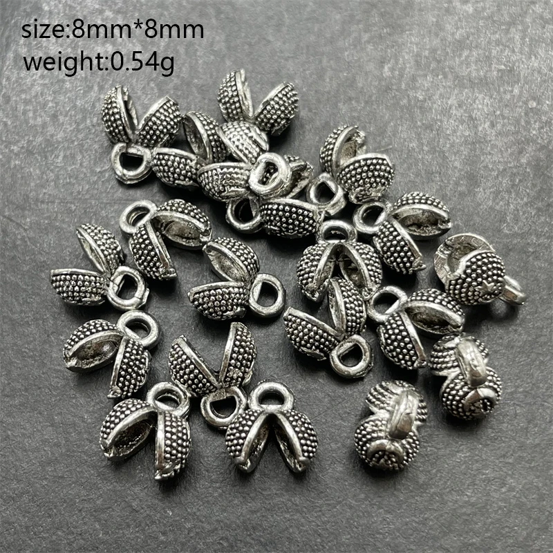 Tibetan Silver Series End Clip Small Pendant Making Bracelets Necklaces Earrings Buckle Connectors Jewelry Accessories Wholesale