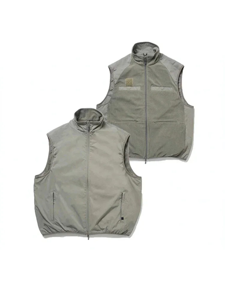 

23AW Non DALWAPIER39 Japanese Outdoor Functional Wind Insulation and Double-sided Standing Collar Men Vest Jacket