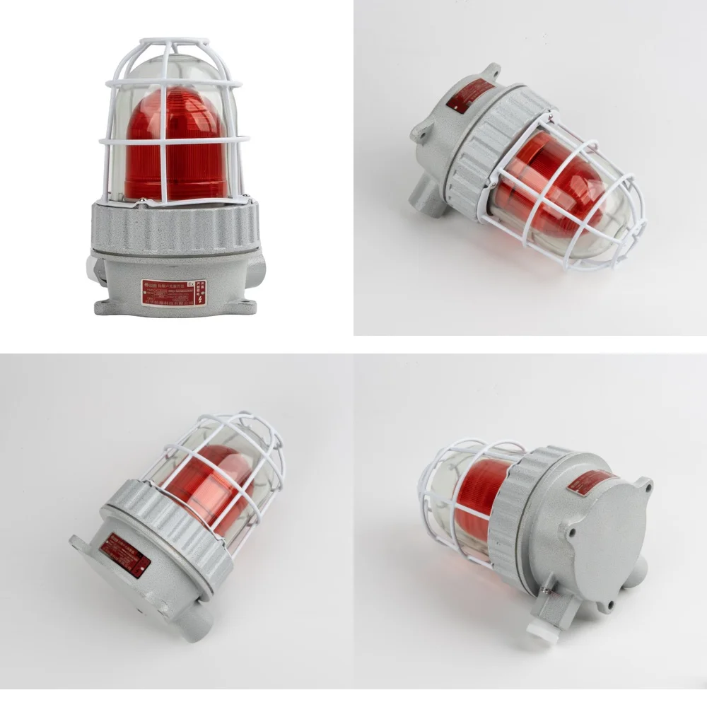 

Explosion Proof Warning Light Lamp for AC220V 50Hz Industrial Use IP65 Rated E27 Socket Aluminum Alloy Base Ex Type Hazardous