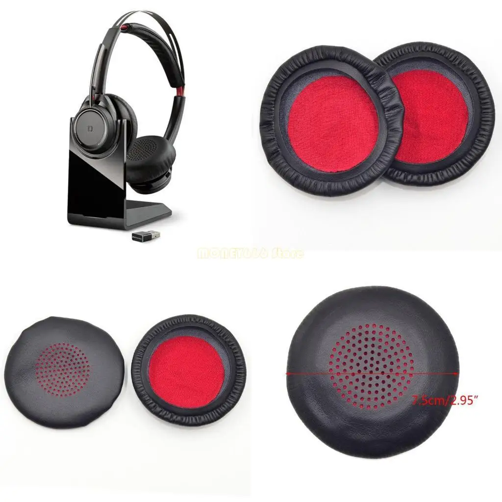 F62C 1 زوج لينة الأذن وسادة وسادة الإسفنج غطاء لينة رغوة بطانة للأذن استبدال ل فوياجر ل التركيز UC B825 سماعة رغوة الذاكرة #1