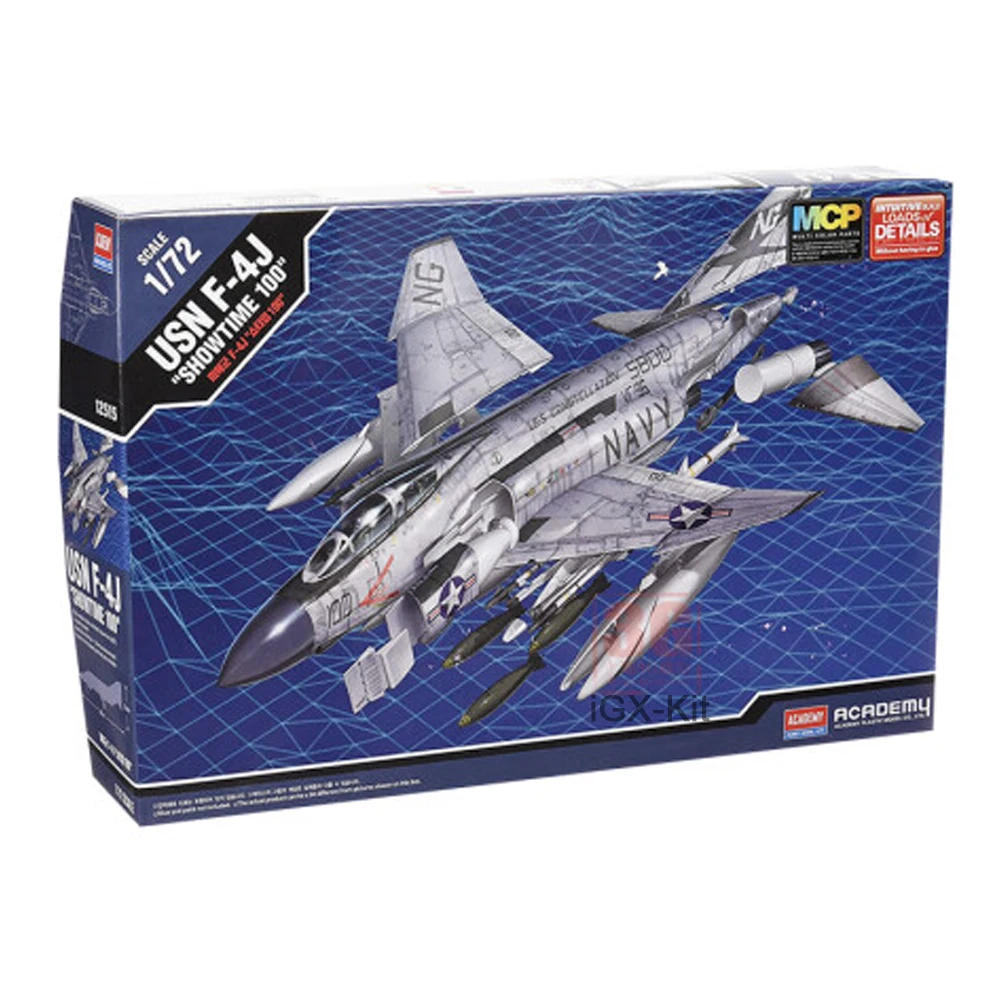 Academy 12515 1/72 Scale USN F4 F-4J Showtime 100 Carrier Based  Fighter Aircraft Jet Hobby Craft Toy Plastic Model Building Kit