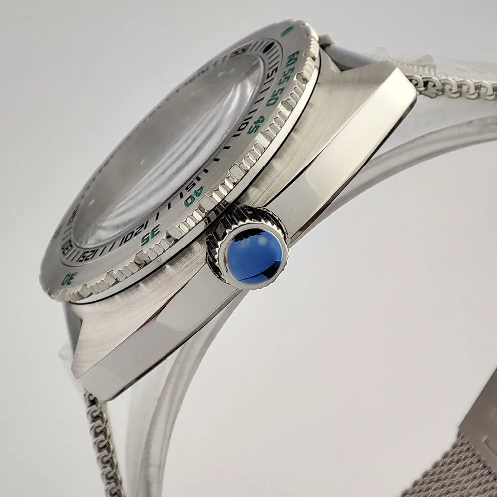 Аксессуары для корпуса часов NH35, стальной корпус 43 мм, сапфировое стекло, водонепроницаемые часы из стали 316, аксессуары 5 АТМ, модификация часов