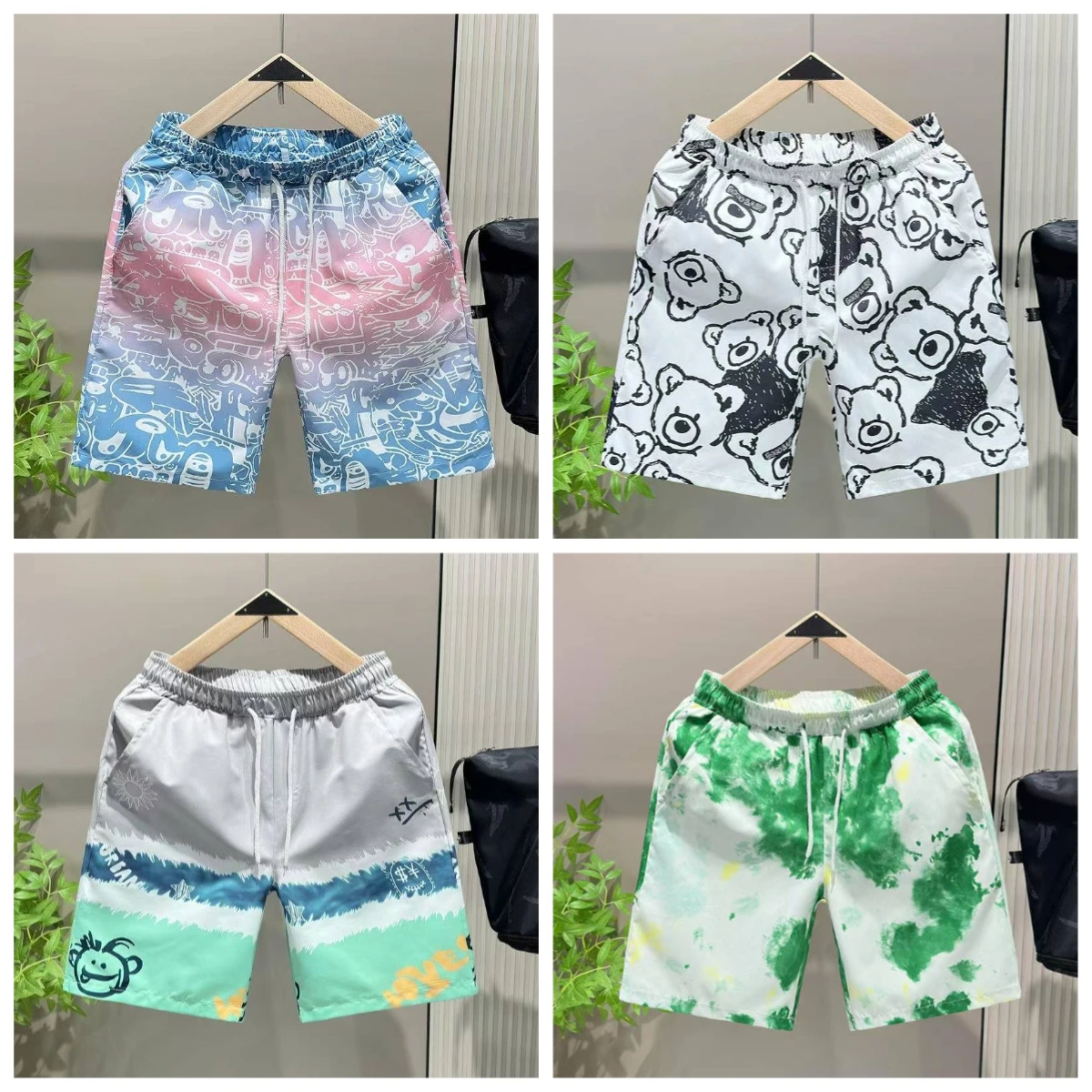 

Лето 2025 г., хит продаж, новые модные трендовые мужские шорты с 3D принтом, уличные повседневные уличные дышащие быстросохнущие шорты