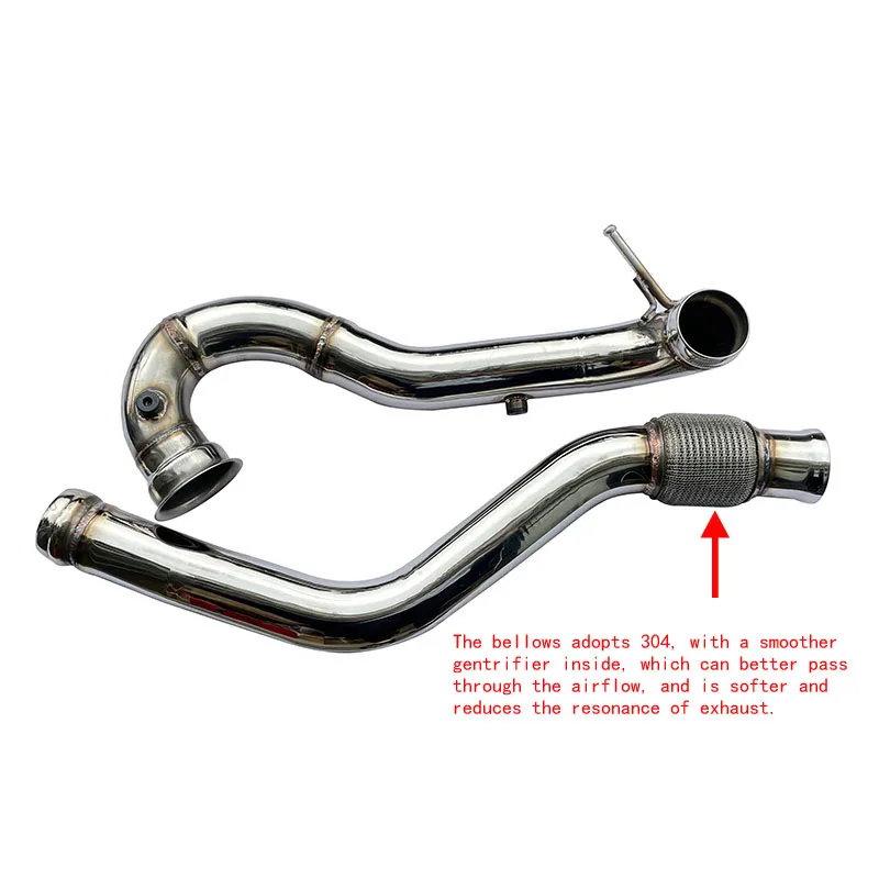 Turbo Catless Downpipe Exhaust for Benz  for AMG A45 cla45 3inch