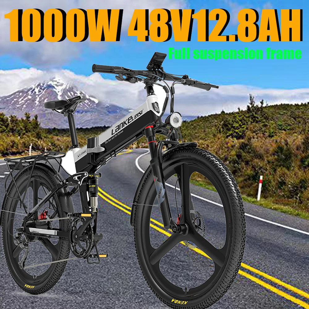 

Adult mountain Electric Bicycle 500W48V12.8AHLithium battery All-Terrain E- Bicycle 26-inch Fat Tire Electric Folding Bicy