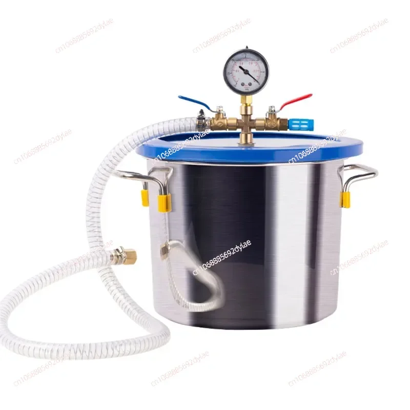 Stainless Steel Vacuum Pump Defoaming Bucket 1.5L 18L  Epoxy Resin Silicone Gypsum Vacuum Degassing Chamber Defoaming Bar