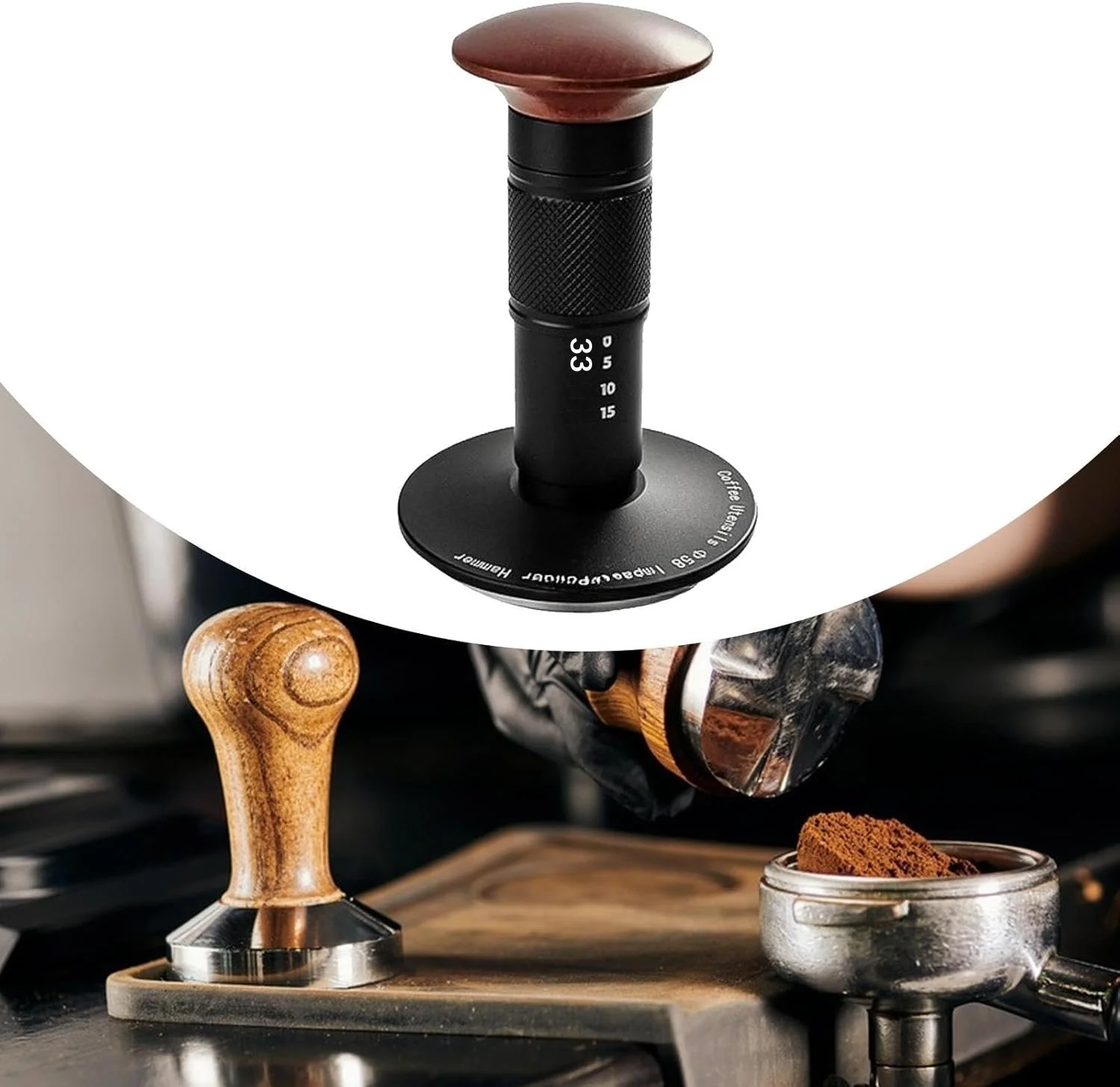 Coffee Accessories Premium Barista Tools Stainless Steel Coffee Tamper Adjustable Pressure Coffee