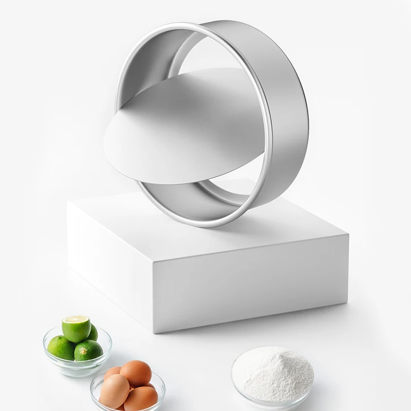 

1pcs 4/6inch Layered Circular Cake Mold Detachable Bottom Cake Baking Pot Aluminum Alloy Non Stick Baking Molds Kitchen Tool
