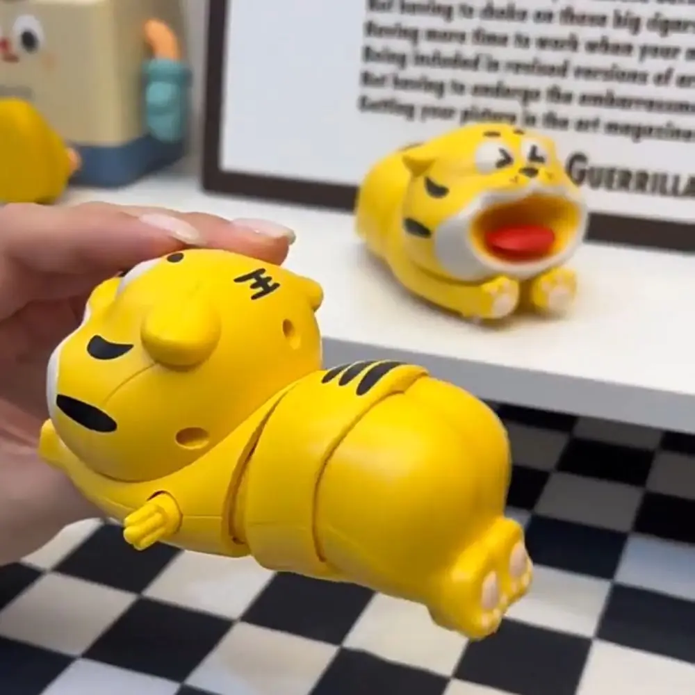Klettern Tiger Uhrwerk Spielzeug Bewegliche Cartoon Tiere Tiger Aufziehspielzeug Interaktive Lustige Tiger Uhrwerk Modell Baby/Kleinkinder
