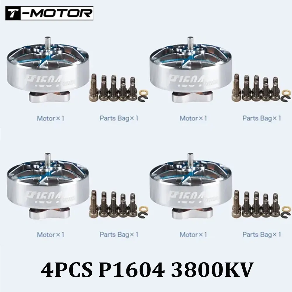 4PCS T-MOTOR P1604 KV2850 6S/KV3800 4S Brushless Motor 1.5mm Shaft 9*9mm Holes For RC FPV Freestyle 3.5inch Sub 250g Drone image 3