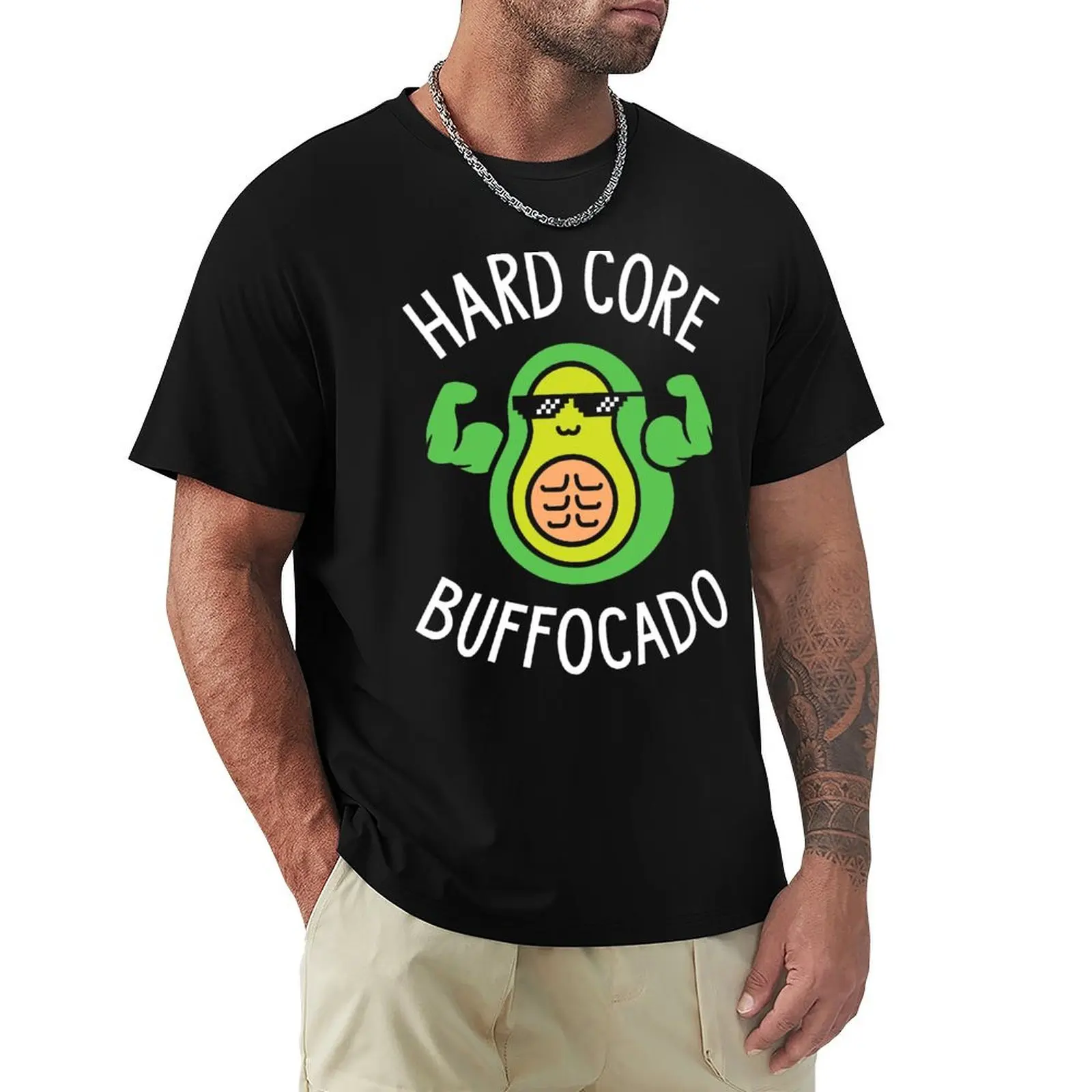 Hard Core Buffocado T-Shirt Fitness Quick Dry Short Sleeve Top