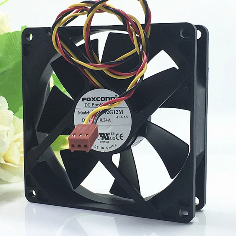 HJY   1 PCS New   PVA092G12M 12V 0.24A 3Pin Cooling Fan *ll
