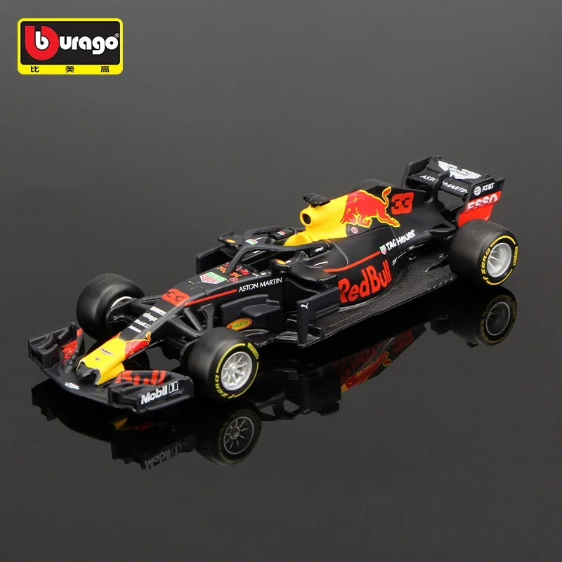 Bburago 1:43 Aston Martin Red Bull Racing TAG Heuer RB14 2018 #3 #33 Alloy Car Model Diecast Model Collection Children Toy Gift