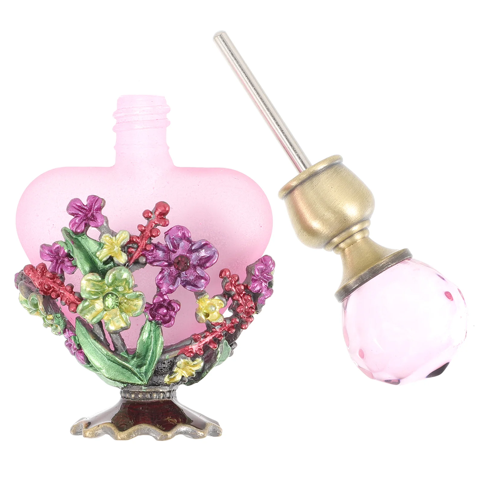 

Refillable Perfume Bottles Adornment for Aromatherapy Travel Glass Metal Essential Oil Holder Miss