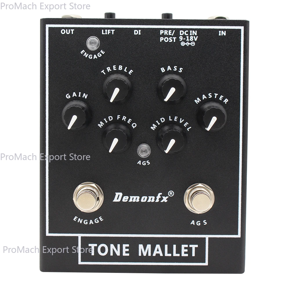 Pedal de bajo Demonfx Tone Mallet Bass Station Amps Preamp/DI para bajo eléctrico de alta calidad, NUEVO