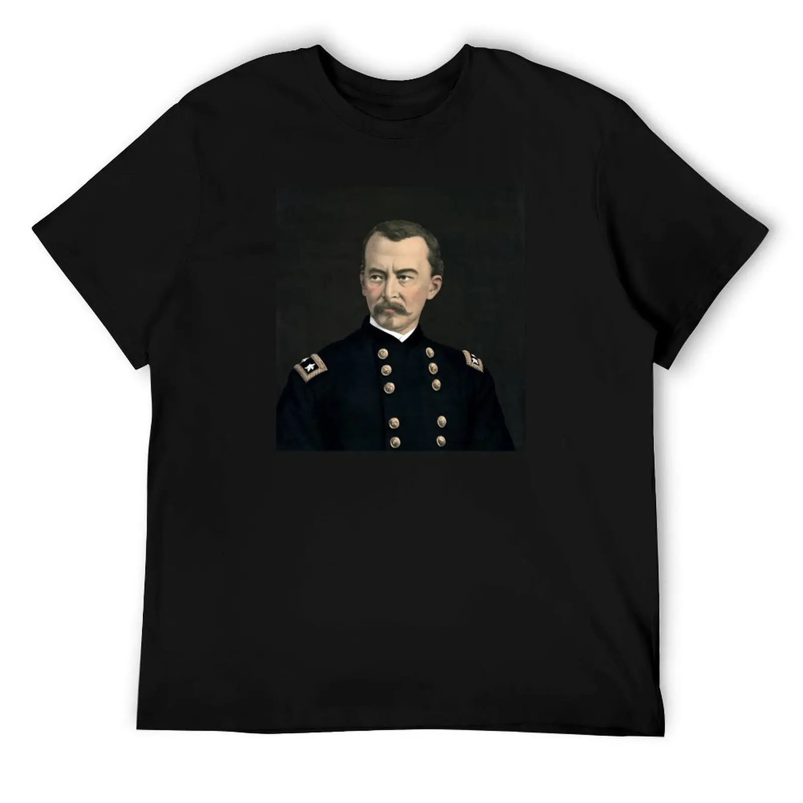 

General Philip Sheridan - Color Portrait T-Shirt t shirts for man cotton t shirt custom print T-Shirt