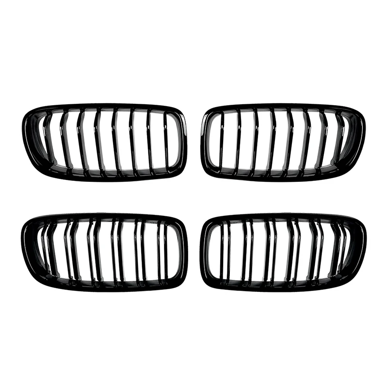 لسيارات BMW 3 Series F30 F31 F35 2013-2019 شبكات المصد الأمامي لشبكات خط واحد ومزدوج ملحقات شوايات السباق العلوية #5