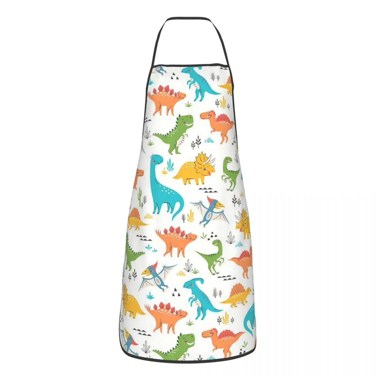 Animal Fruit Flower Alien Dinosaur Print Aprons Chef Baking Tablier  Bib Kitchen Cleaning Pinafore for Women Men Gardening