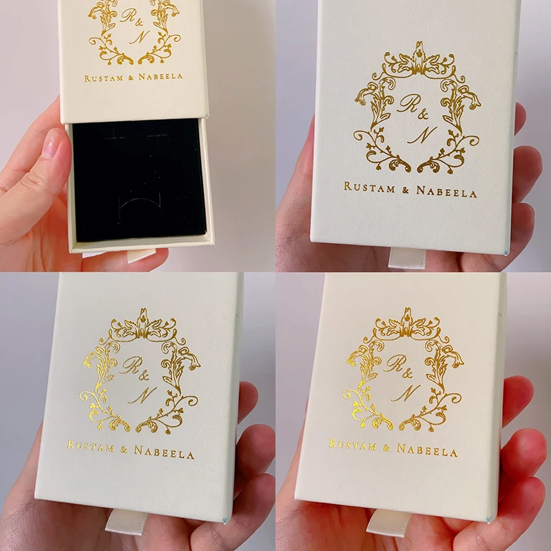 5/10Pcs Custom Logo Jewelry Drawer Boxes Necklace Ring Earrings Bracelet Jewelry Box For Birthday Wedding Gifts Box