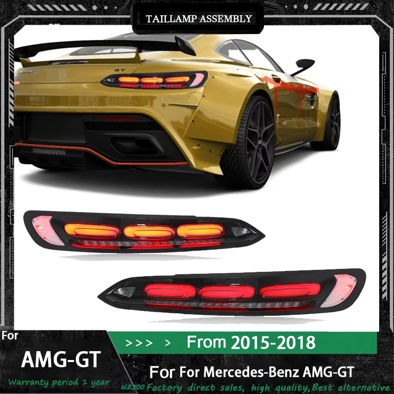 Car Lights For Mercedes-Benz AMG -GT Taillights 2015 2016-2018 LED Tail Lamp Dynamic Turn Signal Light Car Taillights Assembly