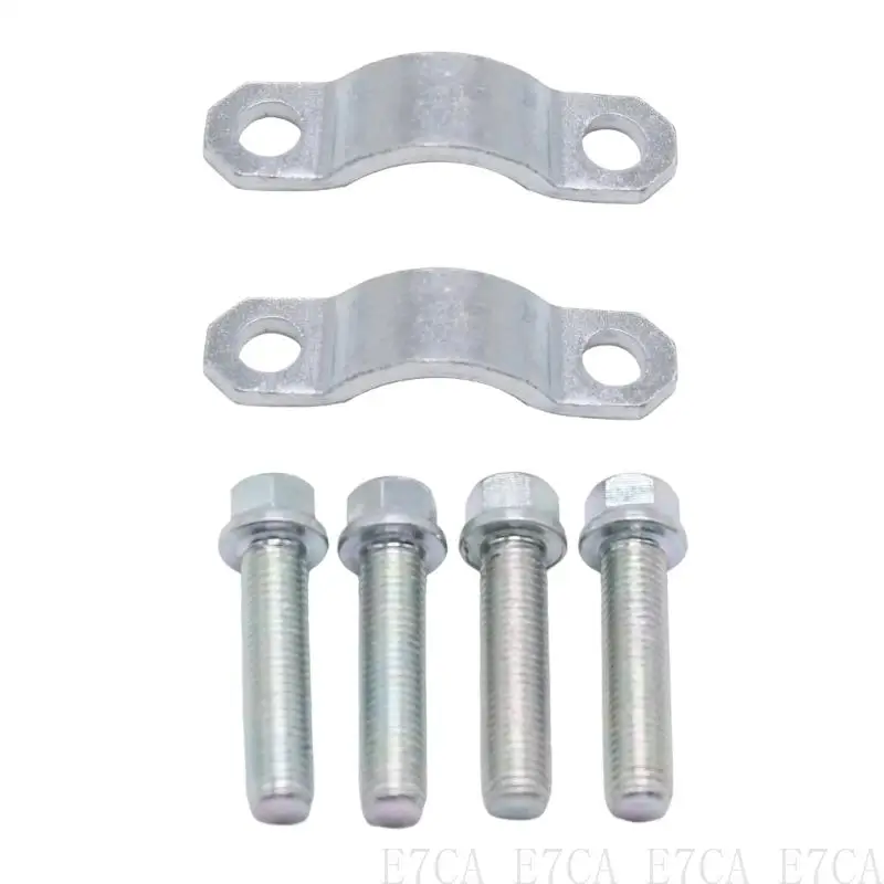 

E7CA Universal Drive Shaft Rear End U Joint Strap Plates Bolts for 1964-1981 Replacement U-Joint Strap and Bolts Auto Part