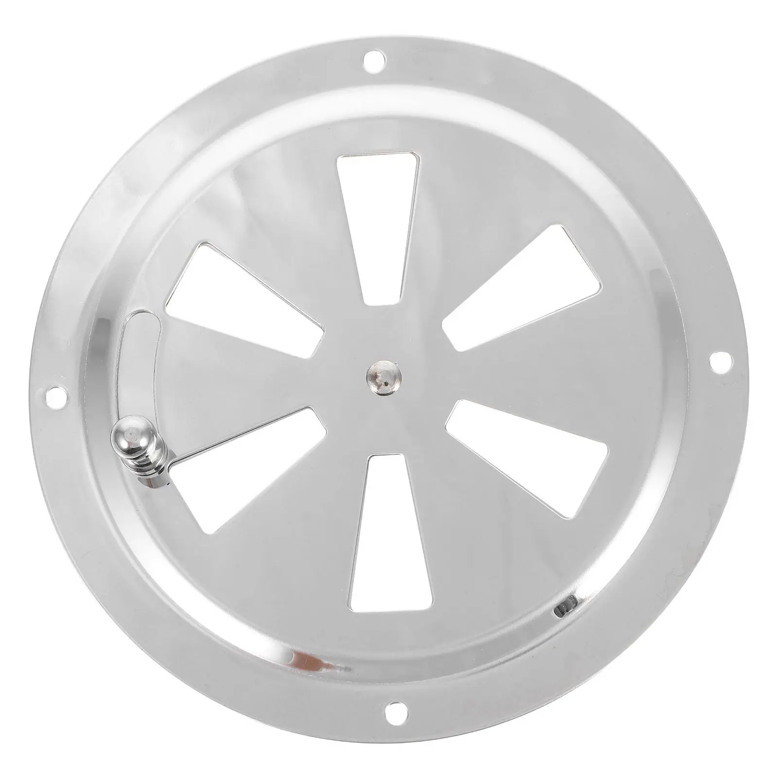 Stainless Steel Round Louver Vent Cover Adjustable Cabin Air Circulation Plate Side Knob Marine Boat Accessories Weatherproof