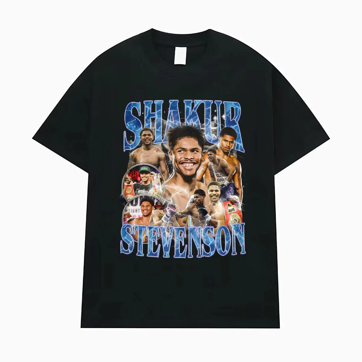 Shakur Stevenson Undefeated Graphic T Shirts Men's Clothes Gothic Violence Aesthetic T-shirt Male Summer Tops Streetwear T Shirt