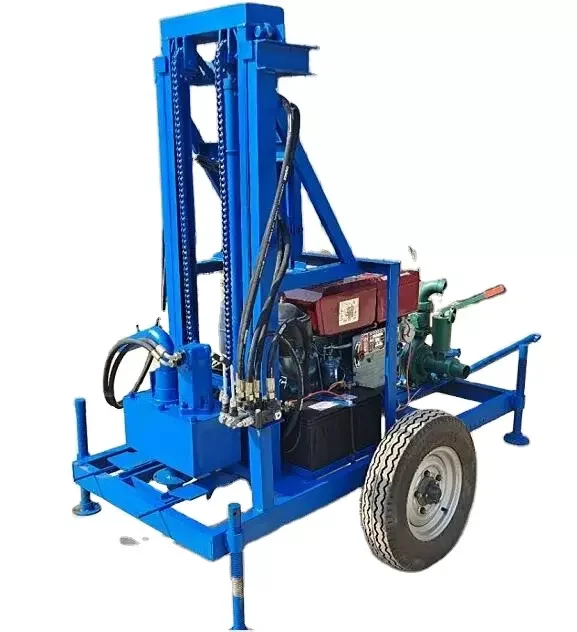 

Trailer Mounted Diesel Borehole Drilling Machine 50-150m Depth Water Well Rig for Rice Field Use