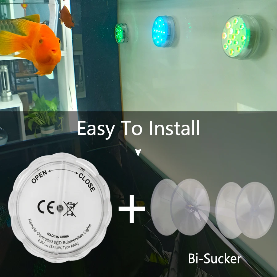 Luzes da piscina lâmpada subaquática 10 led rgb controle remoto à prova dremote água ao ar livre iluminação submersível luz tanque de peixes lagoa disco