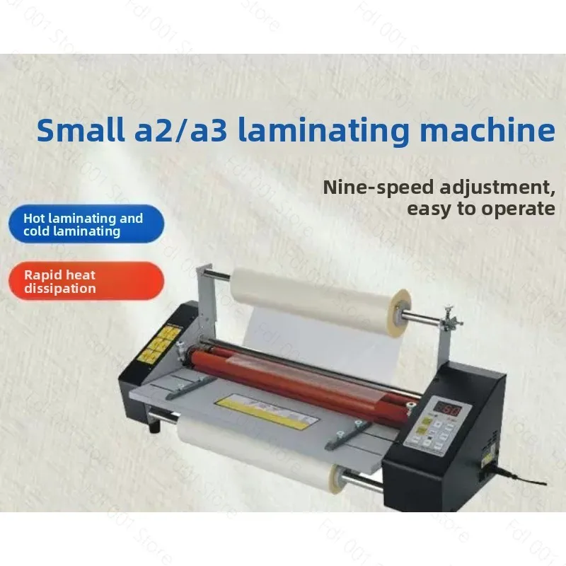 Public equipment Double-sided laminating machine Variable speed A2 A3 film rolling  Hot laminating passing  Cold laminating