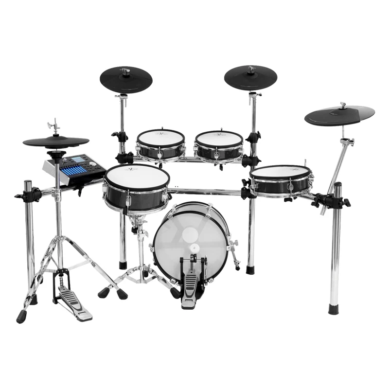 XD-900-KM Black Color Flagship Module Electric Drum Set Factory Direct Sales