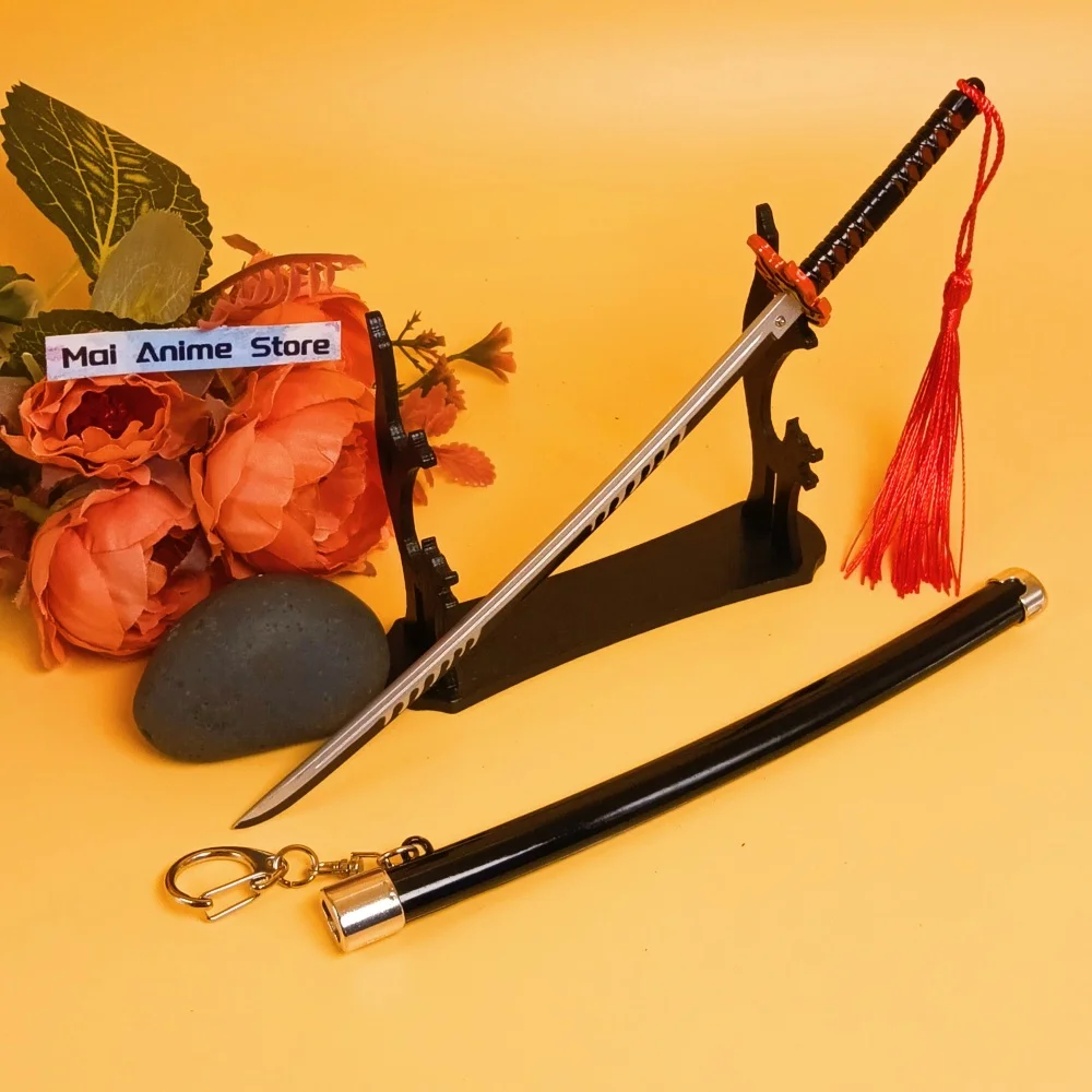 8.6inch Mini Katana Small Keychain Figurine Small Original Samurai Sabre Ainme Real Japanese Katana Metal Sword Unsharp Toy Gift