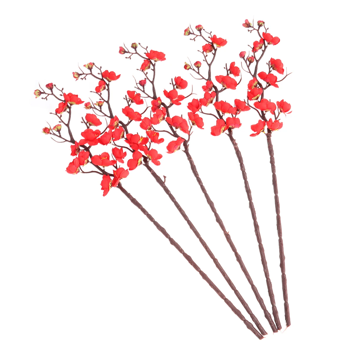 

5 Pcs Simulated Plum Blossom Decoration Artificial Flower Fake Flowers Wedding Home