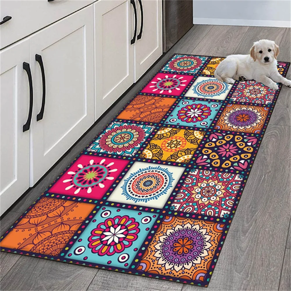 

Mandala Style Series Abstract Boho Bohemia Soft Carpet Non-Slip Mats Rectangle Area Rugs for Kids Living Room Bedroom Study Room