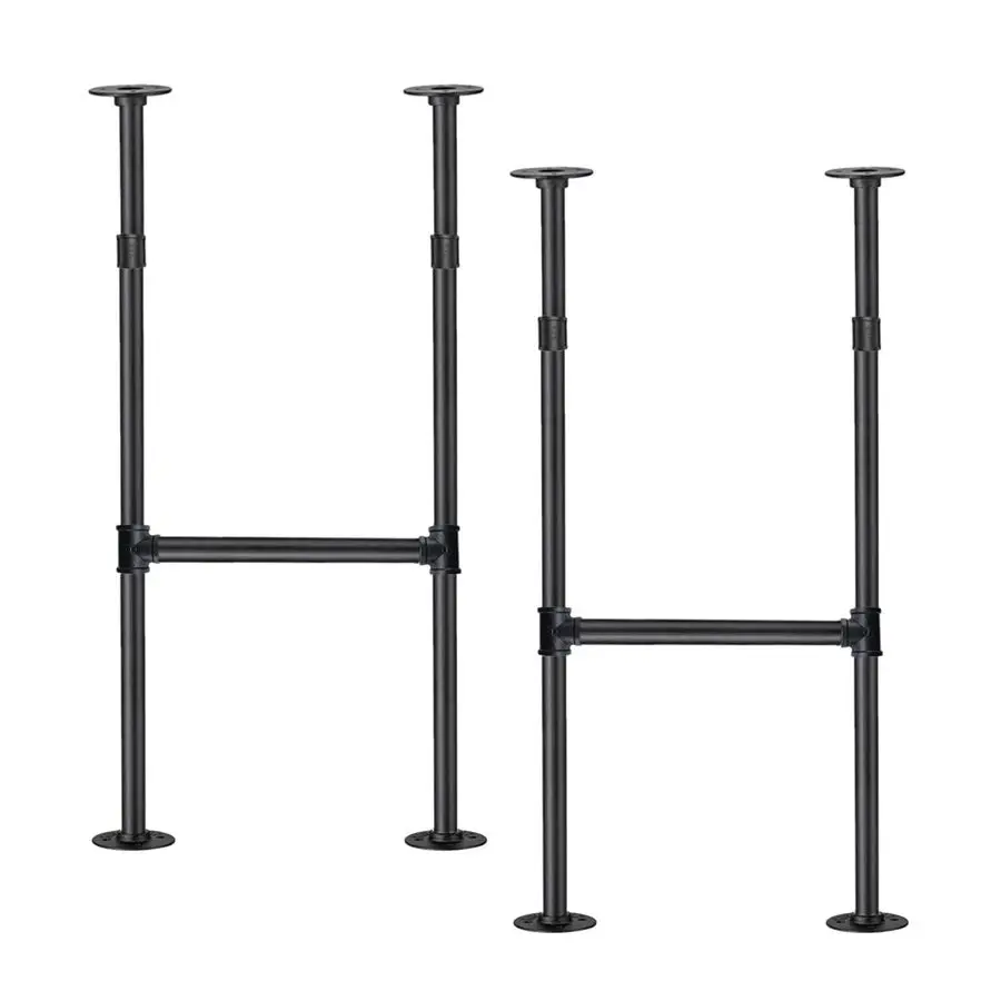 

Pipe Counter Bar Height Table Leg,Metal Table Legs,Iron Base Legs Coffee Tables, Desks, Nightstand,2Pcs, 38 H 14 WBlack