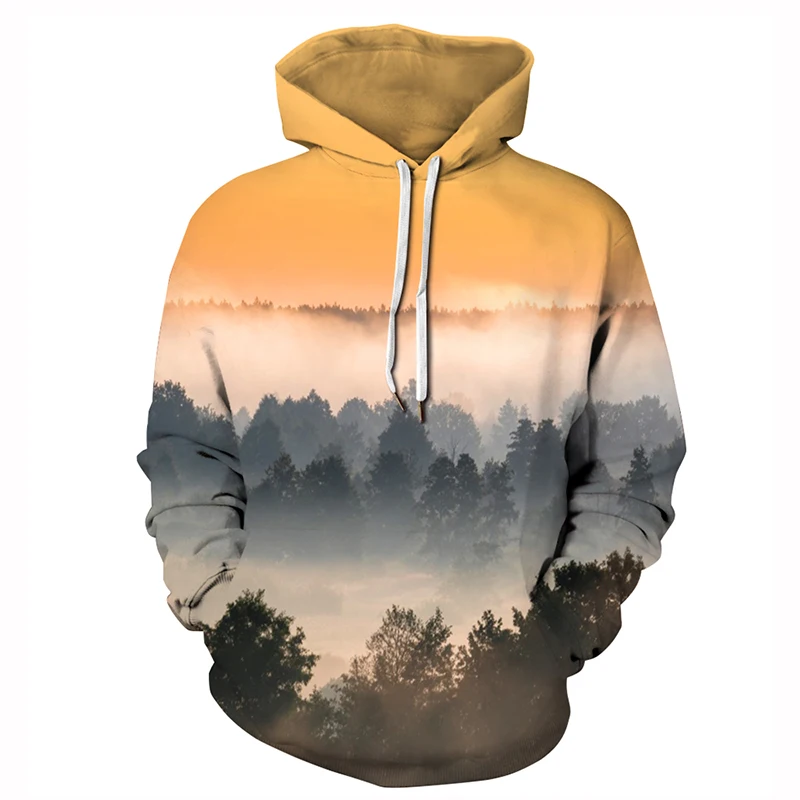 Forest Department Light-colored Hoodie Men and Women With the Same Style Hoodie Handsome Spring and Autumn Casual Couples Wear