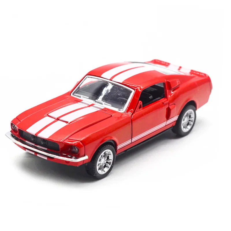 Vintage 1:32 Scale 1967 Ford Shelby Mustang GT500 5-Inch Die-Cast Model Toy Race Car Gift for Kids