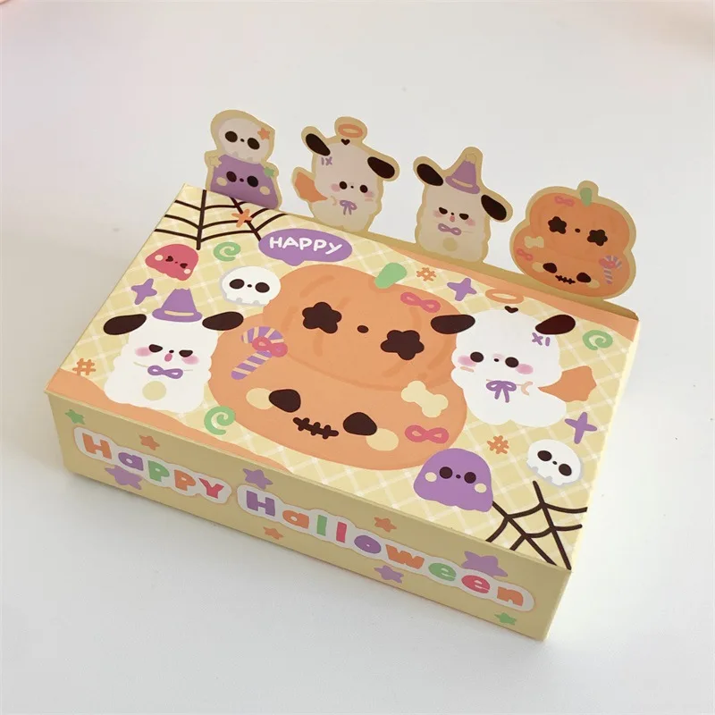 10Pcs Halloween Candy Gift Box DIY Advent Surprise Empty Treat Boxes Favor Candy Biscuit Pumpkin Party Paper Packaging Case