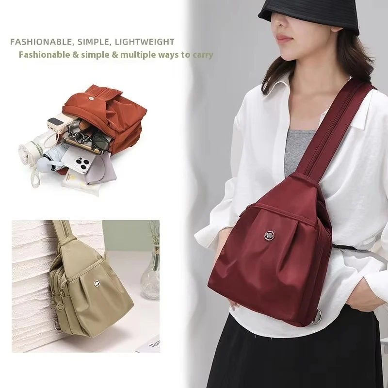 

Casual Small Backpack for Men And Women with Multiple Compartments Large-Capacity Crossbody Chest Bag Portable Storage