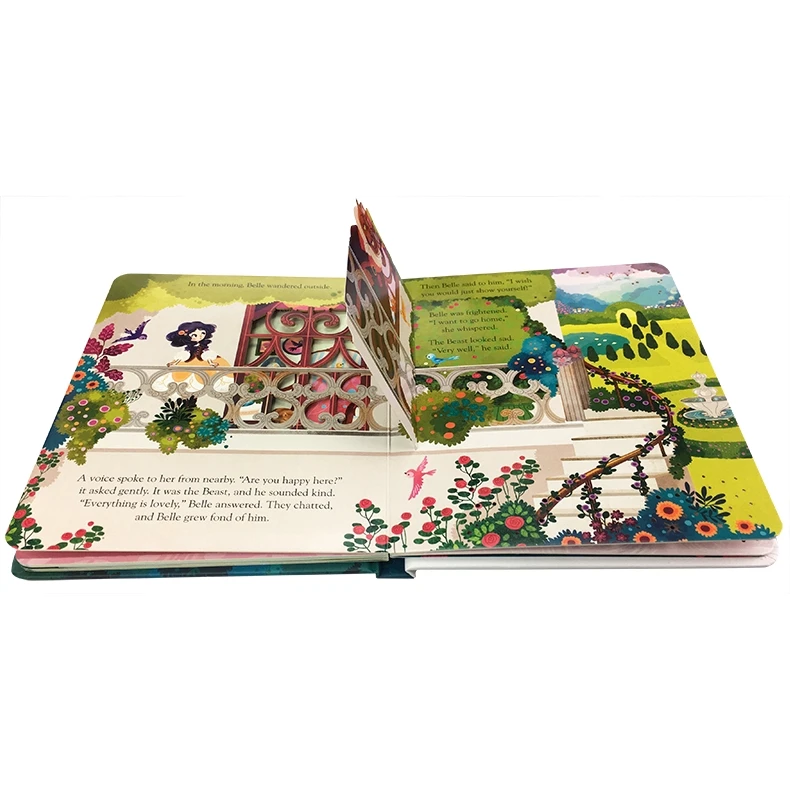 Usborne Peep Inside A Fairy Tale Beauty and The Beast ثلاثية الأبعاد رفرف الإنجليزية كتب مصورة للأطفال الأطفال قراءة كتاب القصة