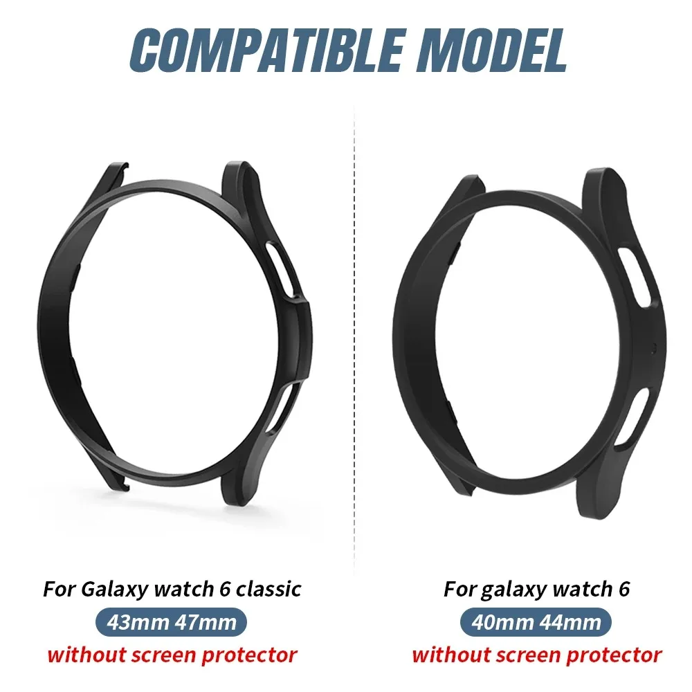 Protection Cover for Samsung Galaxy Watch4 5 6 7 40mm 44mm Pro 45mm Case Plastic frame Coverage Protector Bumper no glass