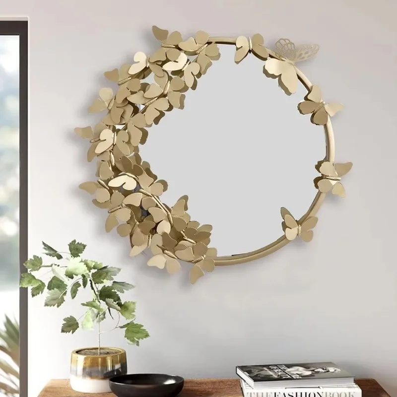 

50X50CM зеркало для ванной комнаты, металлическое украшение на стену, железное украшение на стену, зеркало для классной комнаты, зеркало для макияжа для спальни